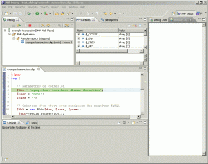 eclipse perspective debug