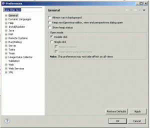 preferences eclipse